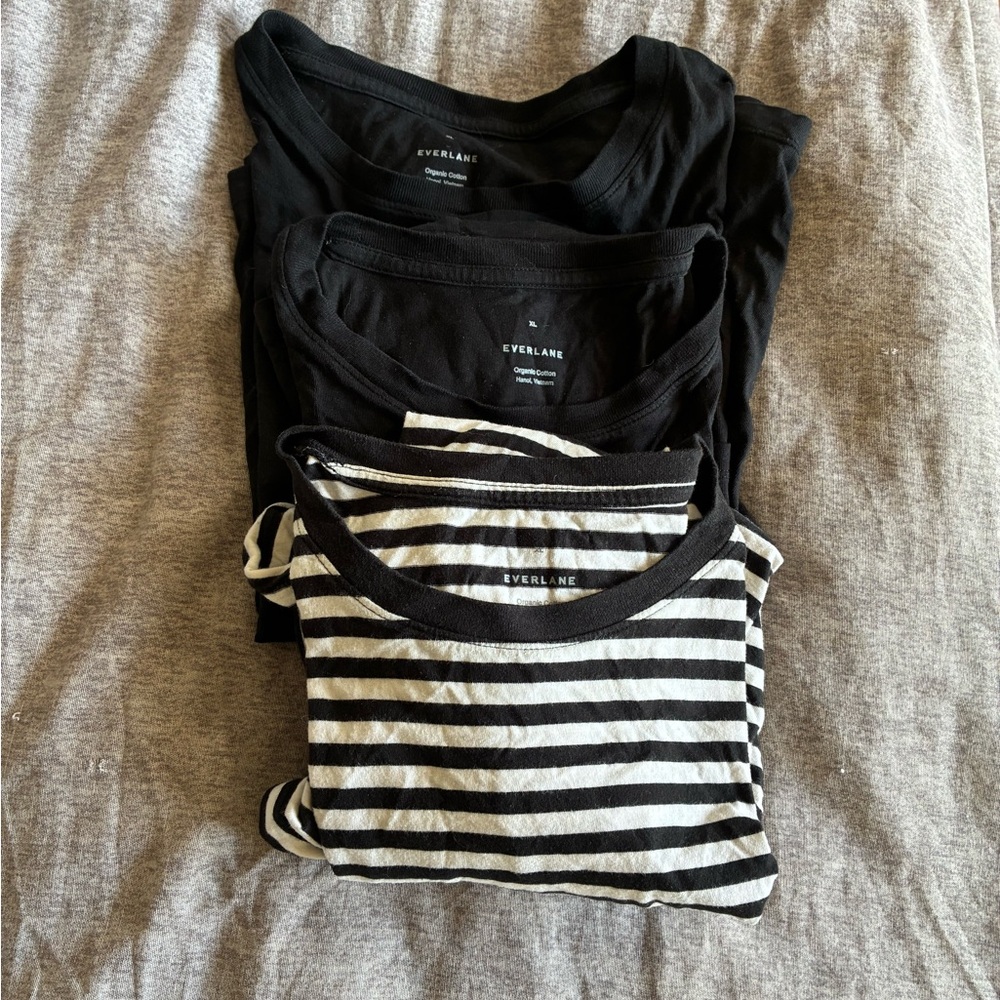 Everlane Box Cut Tee Lot 3 Shirts